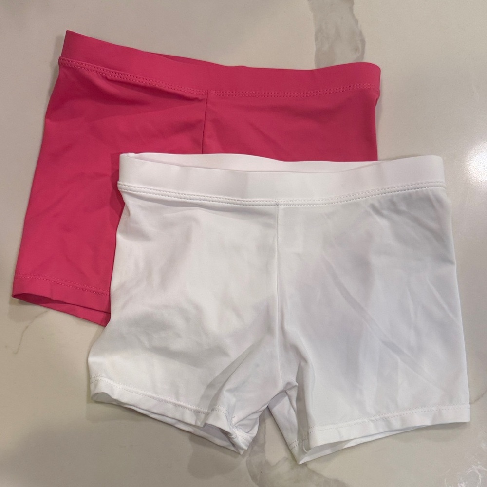 Pink and White Gym/Dance Shorts